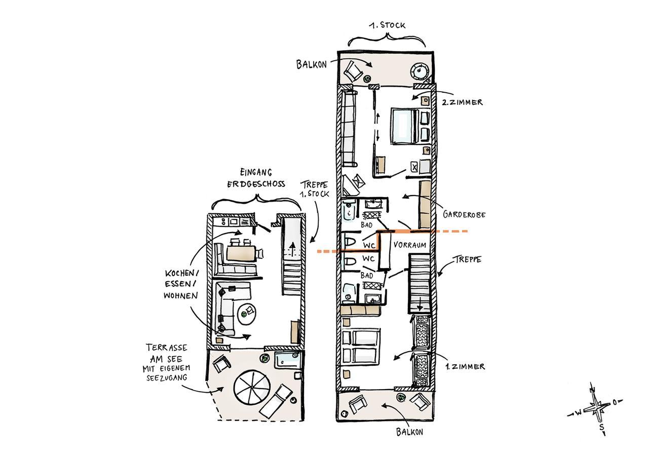 Penthouse-Apartment mit Bergblick